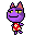 pixel sprite of bob from animal crossing