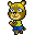 pixel sprite of paula from animal crossing