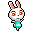 pixel sprite of ruby from animal crossing