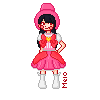 pixel art of yamauchi mizuki from akb48 wearing her magical girl outfit from her first solocon