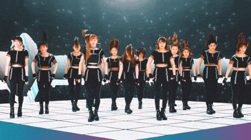 a gif of a scene from the 'kokoro&karada' pv by morning musume