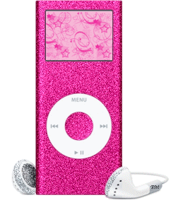 glittery pink ipod nano gif
