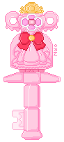 pixel art of cure flora's dress up key from go princess precure